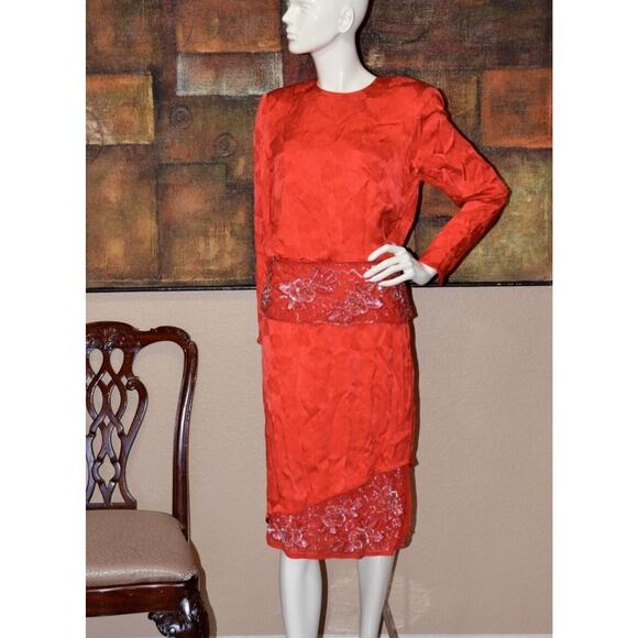 Judy Hornby Vintage OLD HOLLYWOOD GLAM GREAT GATSBY Designer Dress Size 10 NEW! - Picture 4 of 9